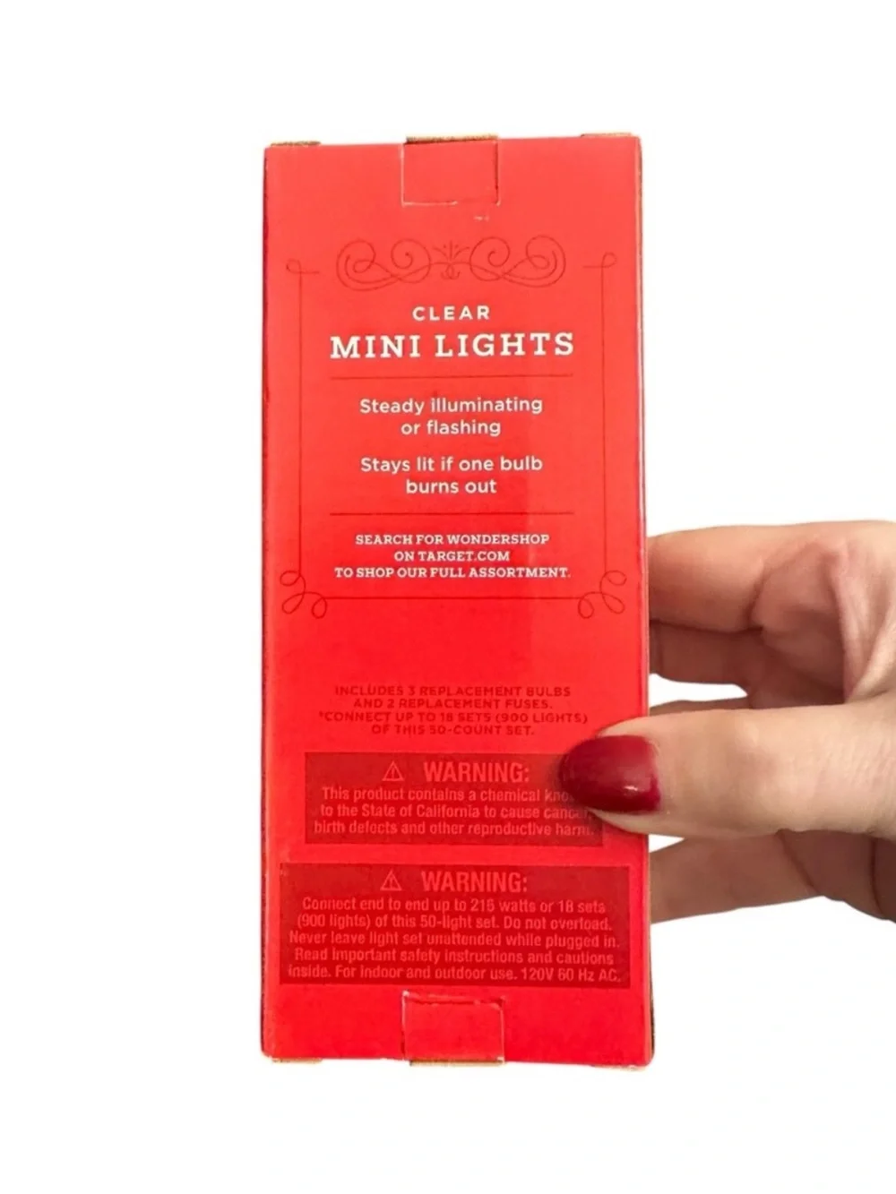 Target Wondershop 50 Clear Mini String Lights White Wire Indoor Outdoor 13ft NIB